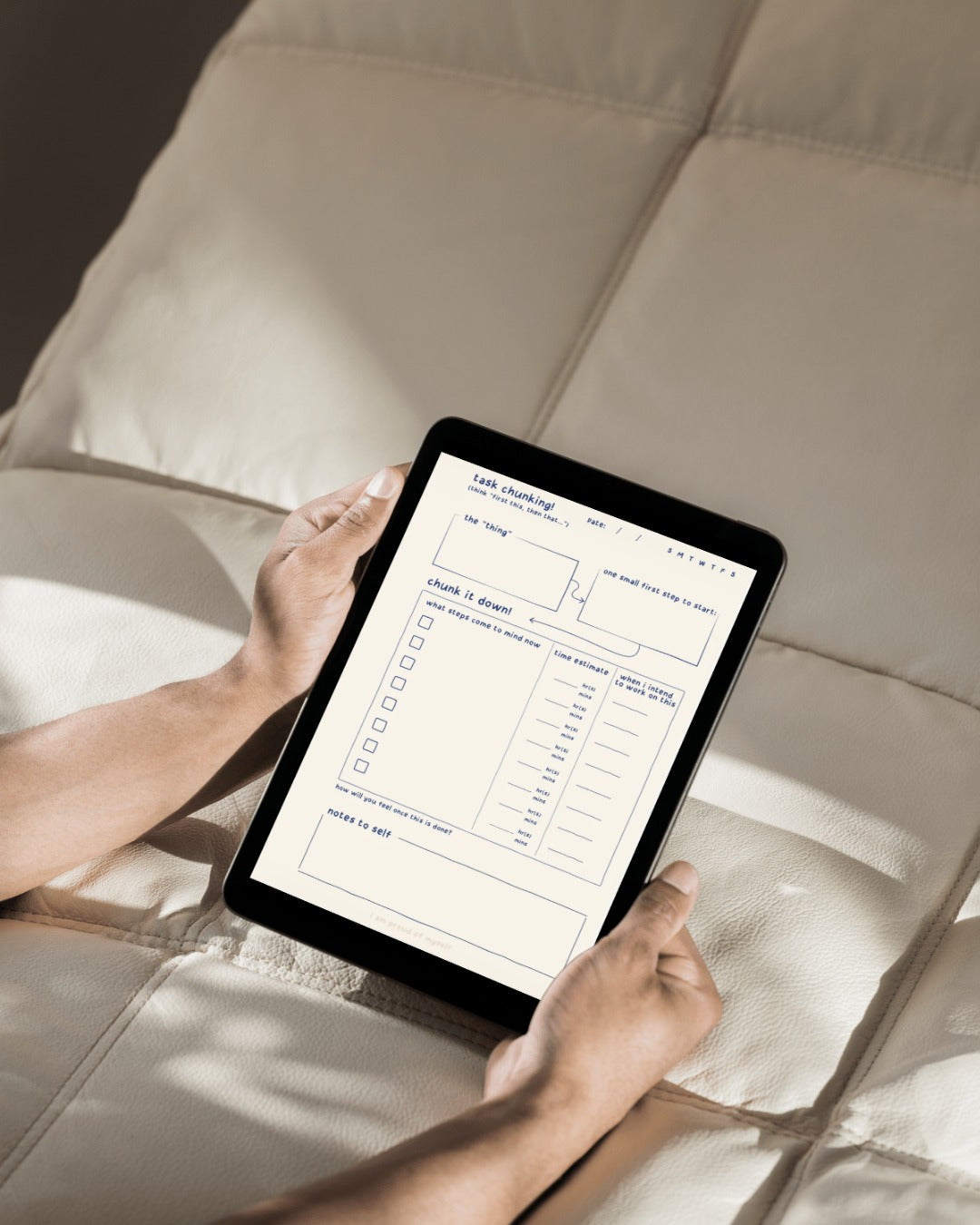 StratoPlanner digital planner task chunking page